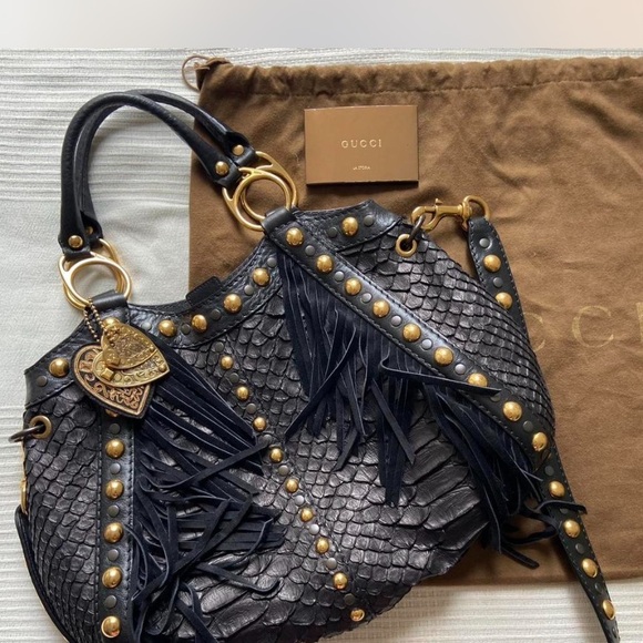 Large Gucci Python Babouska Hysteria Indy Tote - Picture 1 of 4